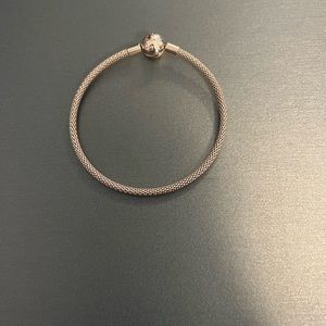 Pandora mesh rose gold bangle bracelet